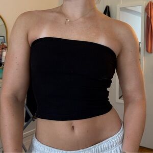 Black Strapless Tube Top